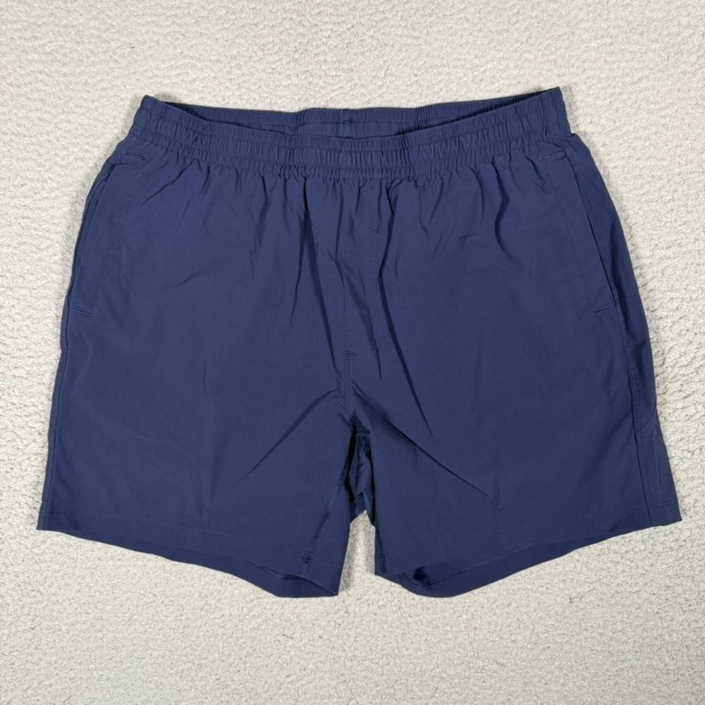 Bear Bottom Shorts Mens Large Blue Athletic Nylon Blend Elastic Waist Drawstring